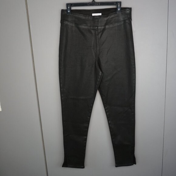 New Frame The Jet Set Skinny Crop Slit Jeans in Noir Coated size 2(30-34) - Picture 4 of 16